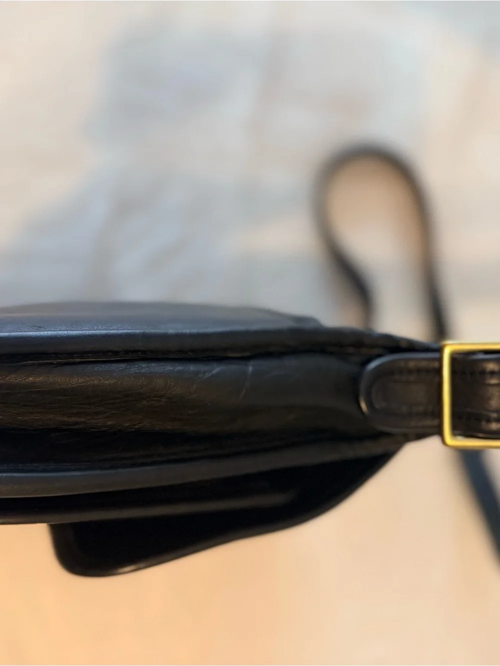 Coach Rambler Black Leather Crossbody Bag